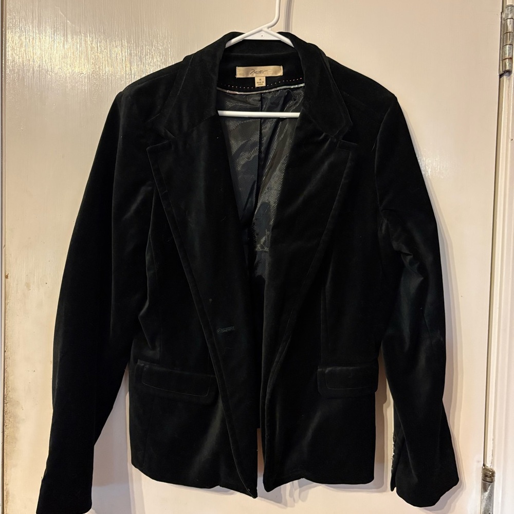Motto Elegant Black Velvet Women's Blazer Size 14